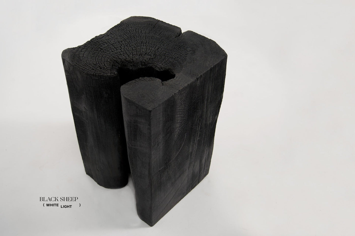 Burnt Teak Square Side Table or Stool