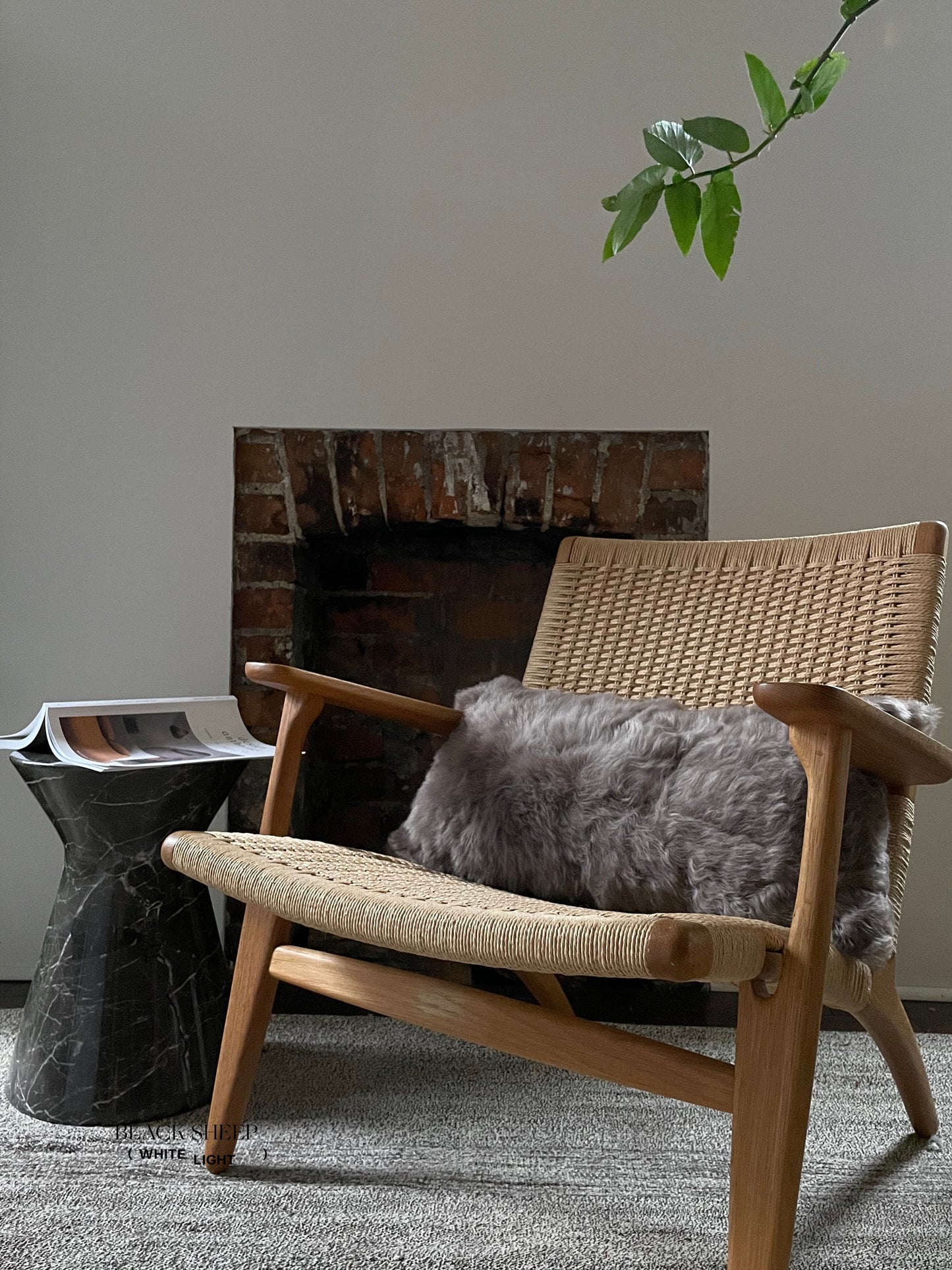 Rectangular Shorn Taupe Icelandic Sheepskin Pillow Cover