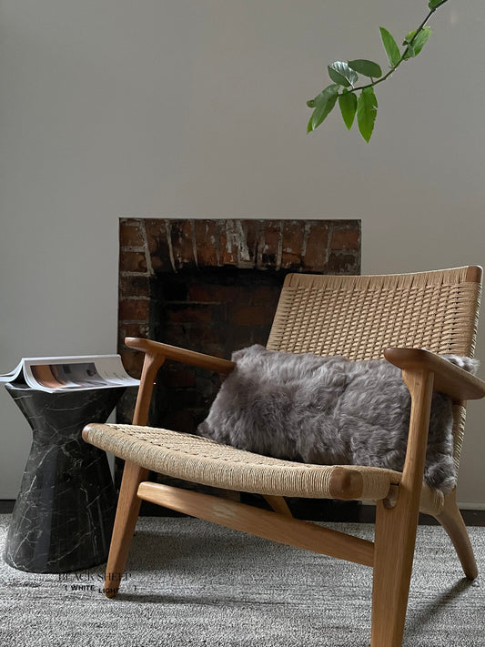 Rectangular Shorn Taupe Icelandic Sheepskin Pillow Cover
