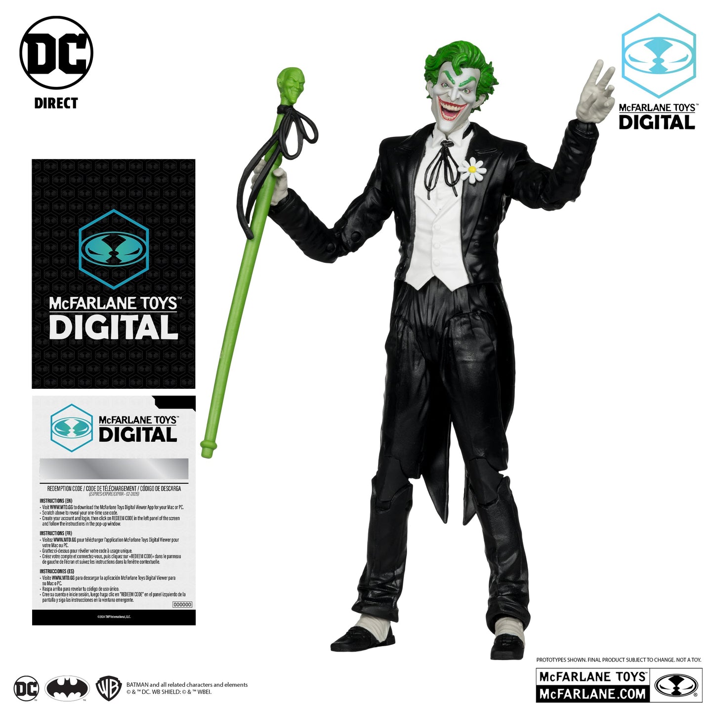 DC Comics The Joker (Silver Age) 7" Action Figure Chase / Platinum