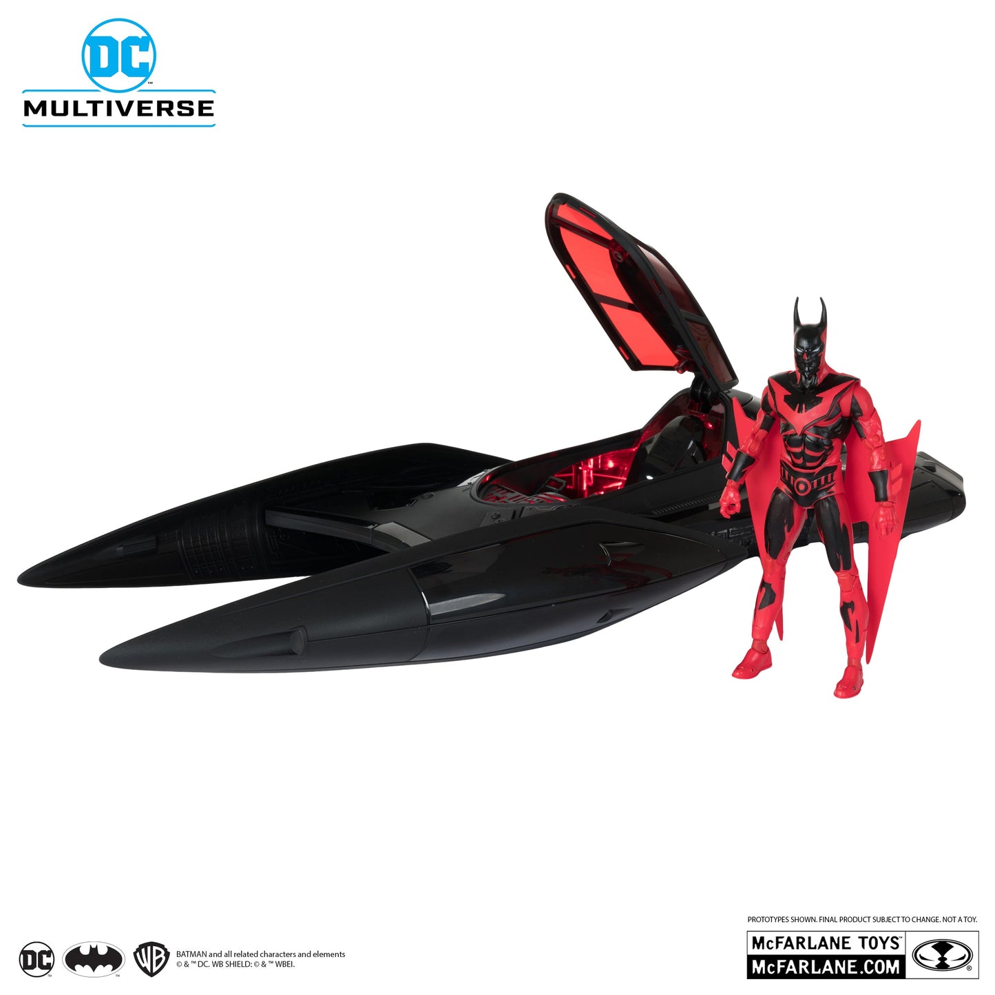 DC MULTIVERSE VEHICLES - BATMOBILE WITH BATMAN BEYOND 7IN FIGURE (GOLD LABEL)