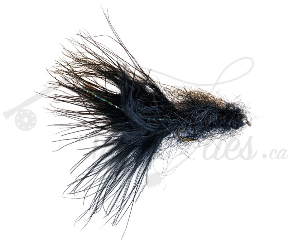 Tungsten Beadhead Leech Black