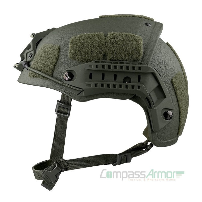 VBH-RM Coyote Brown Ventilated Ballistic Helmet with Sides-rails and NVG mount