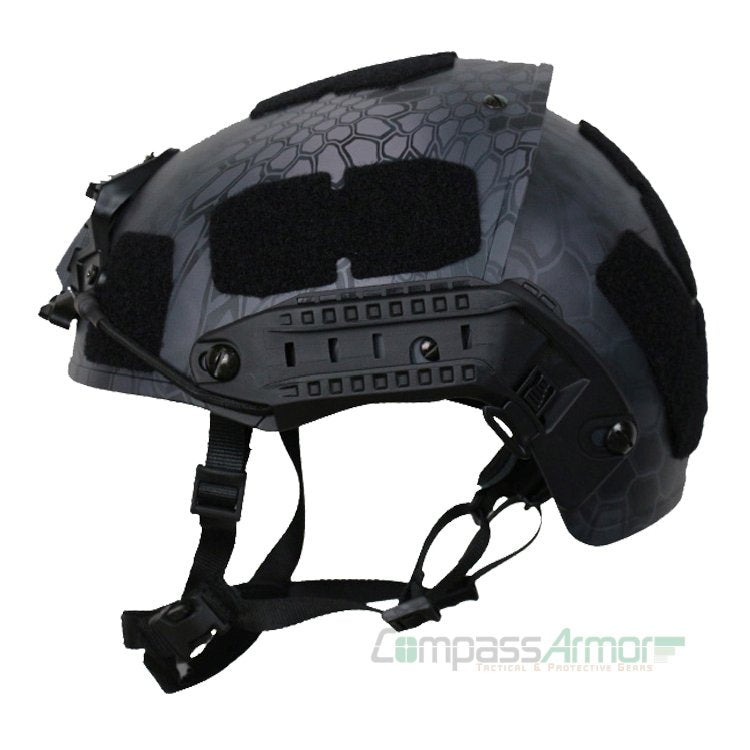 VBH-RM Coyote Brown Ventilated Ballistic Helmet with Sides-rails and NVG mount