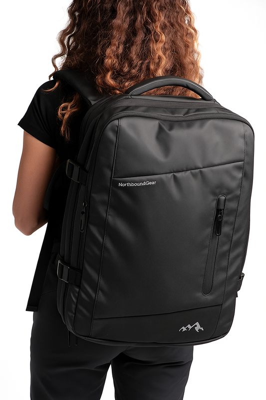 "Voyager" Expandable Backpack 26L / 38L with Built-in Rain Coat