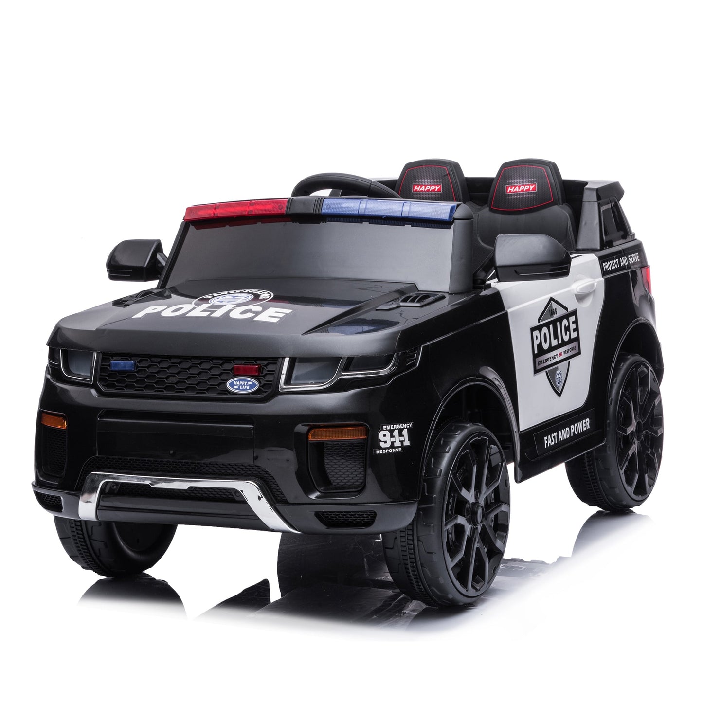 2026 Police Range Rover Style 12V Kids Ride On Car with Remote Control and Walkie Talkie