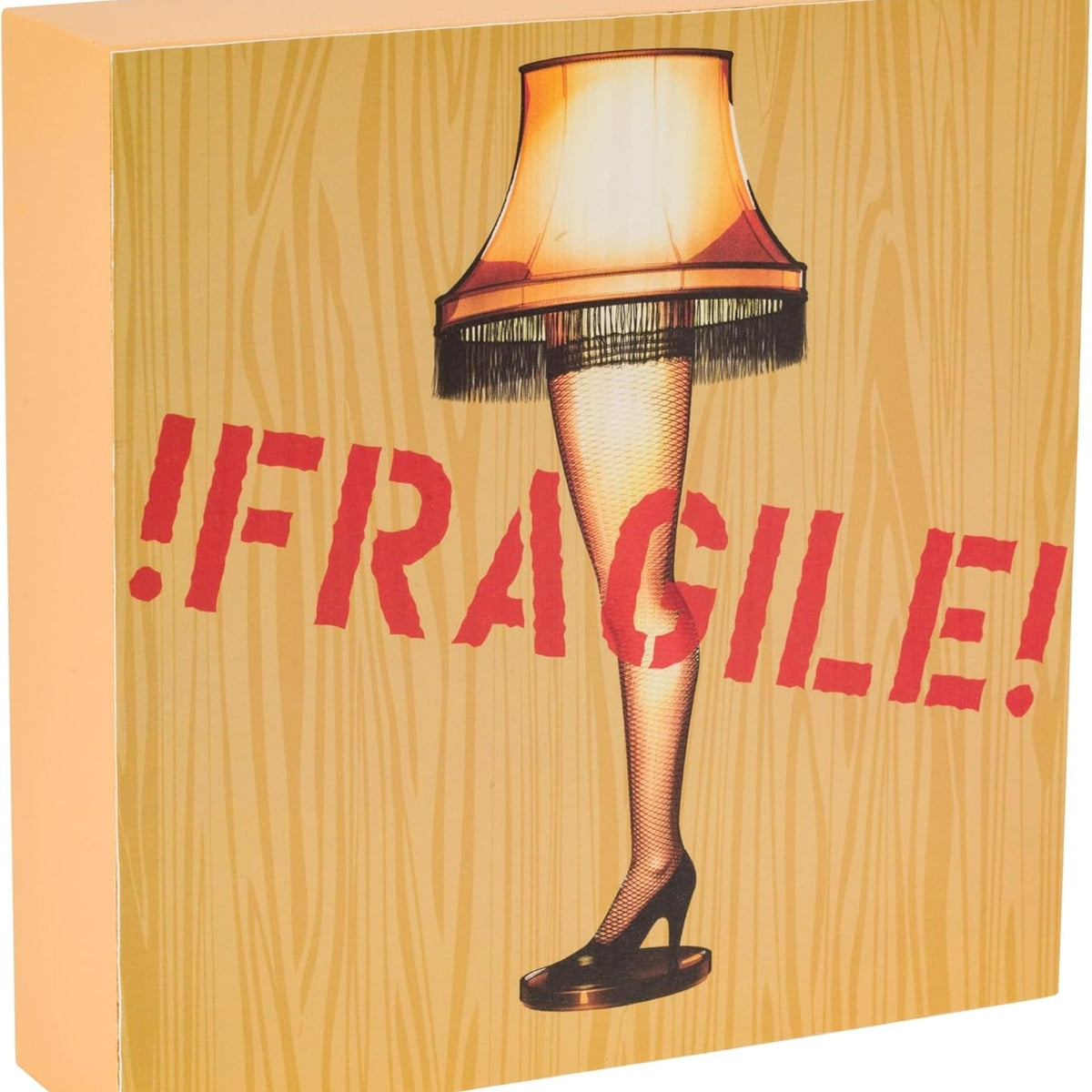 A Christmas Story Fragile Lamp 6" x 6" x 1.5" Box Wall Sign