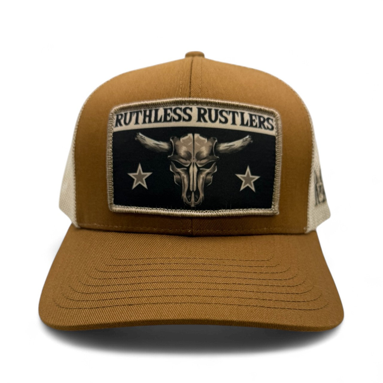 Ruthless Rustlers Maverick Trucker Cap | Caramel/Stone