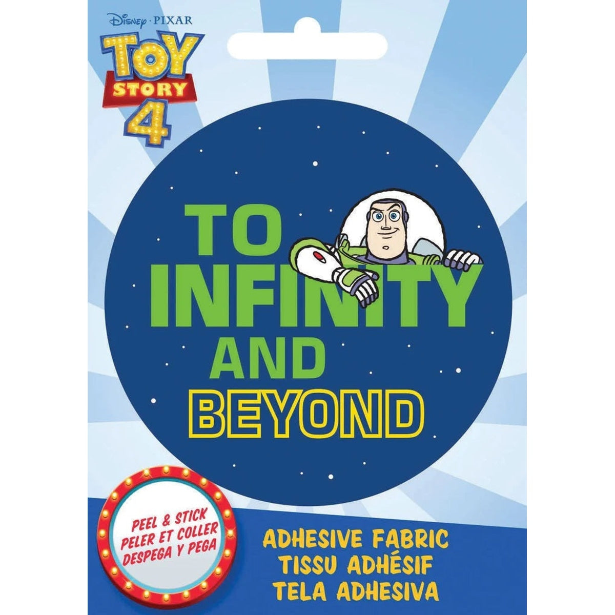 Ad-Fab - Disney/Pixar Toy Story Buzz 'To Infinity' 3" Adhesive Fabric Badge