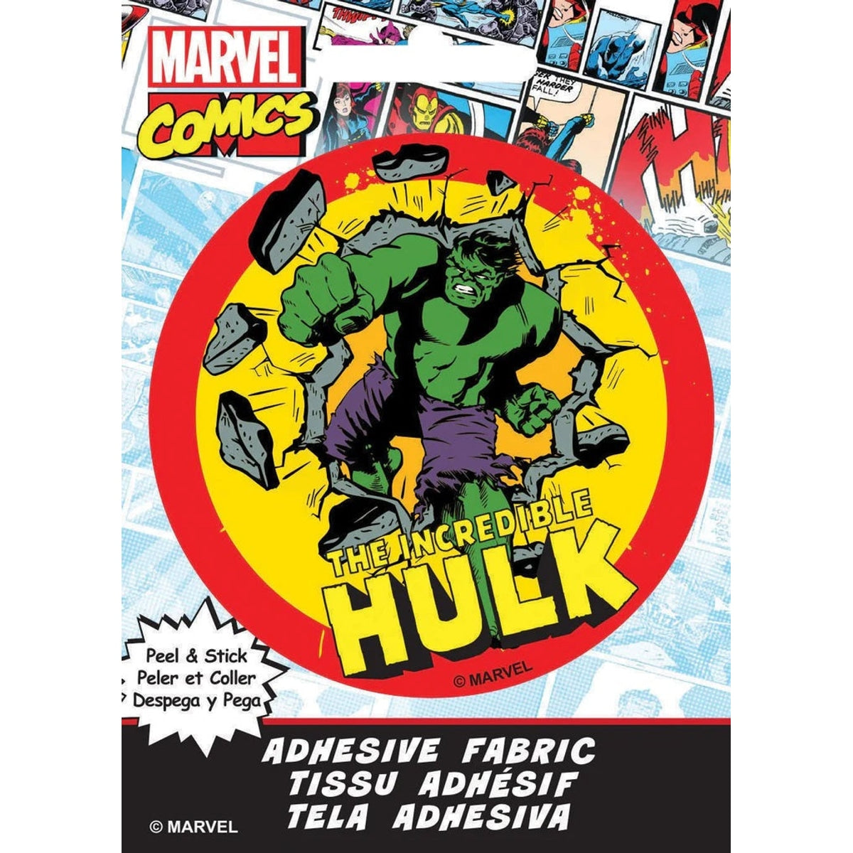 Ad-Fab - Marvel Hulk Smash 3" Adhesive Fabric Badge