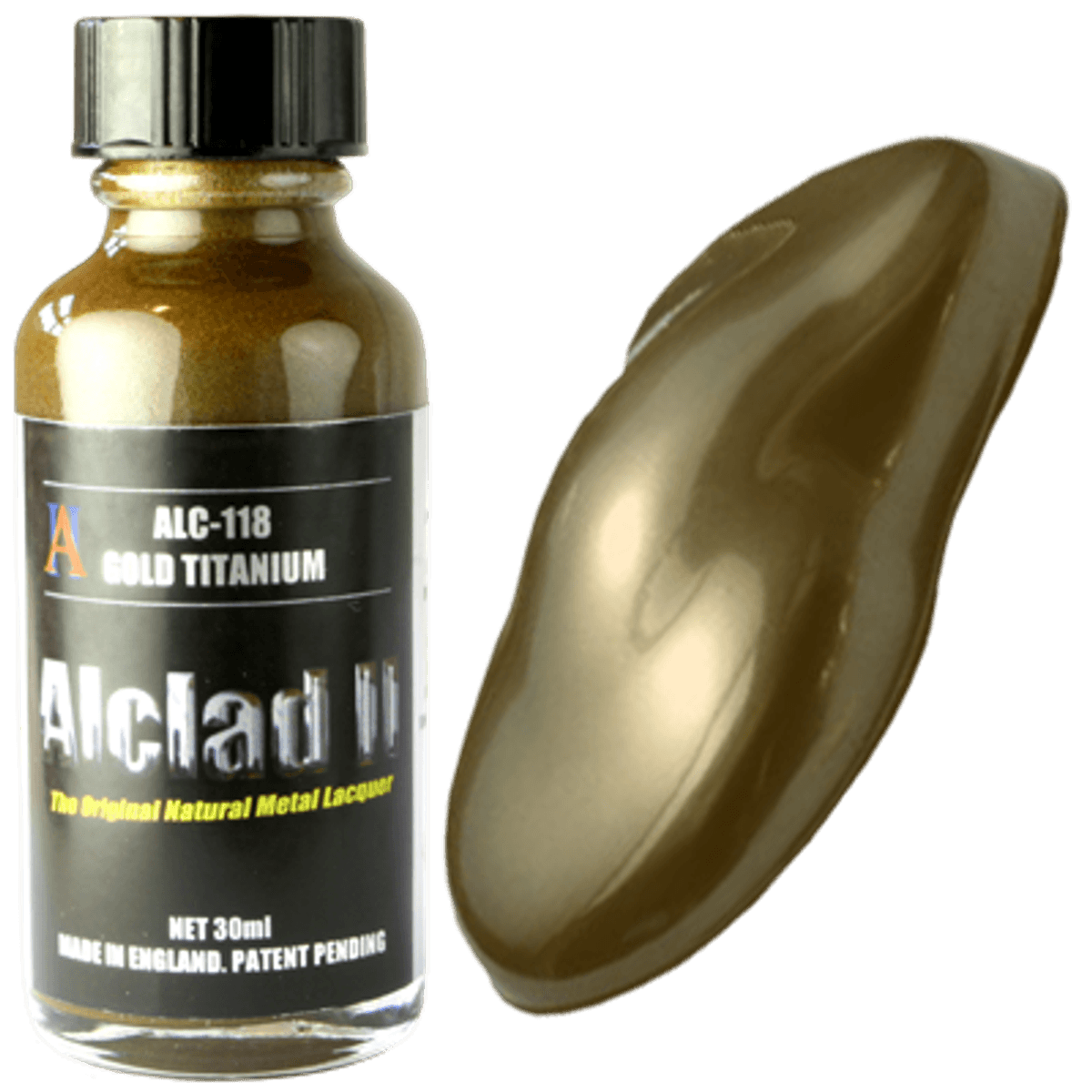 Alclad II 118 Titanium Gold Lacquer Paint 30mL NIB