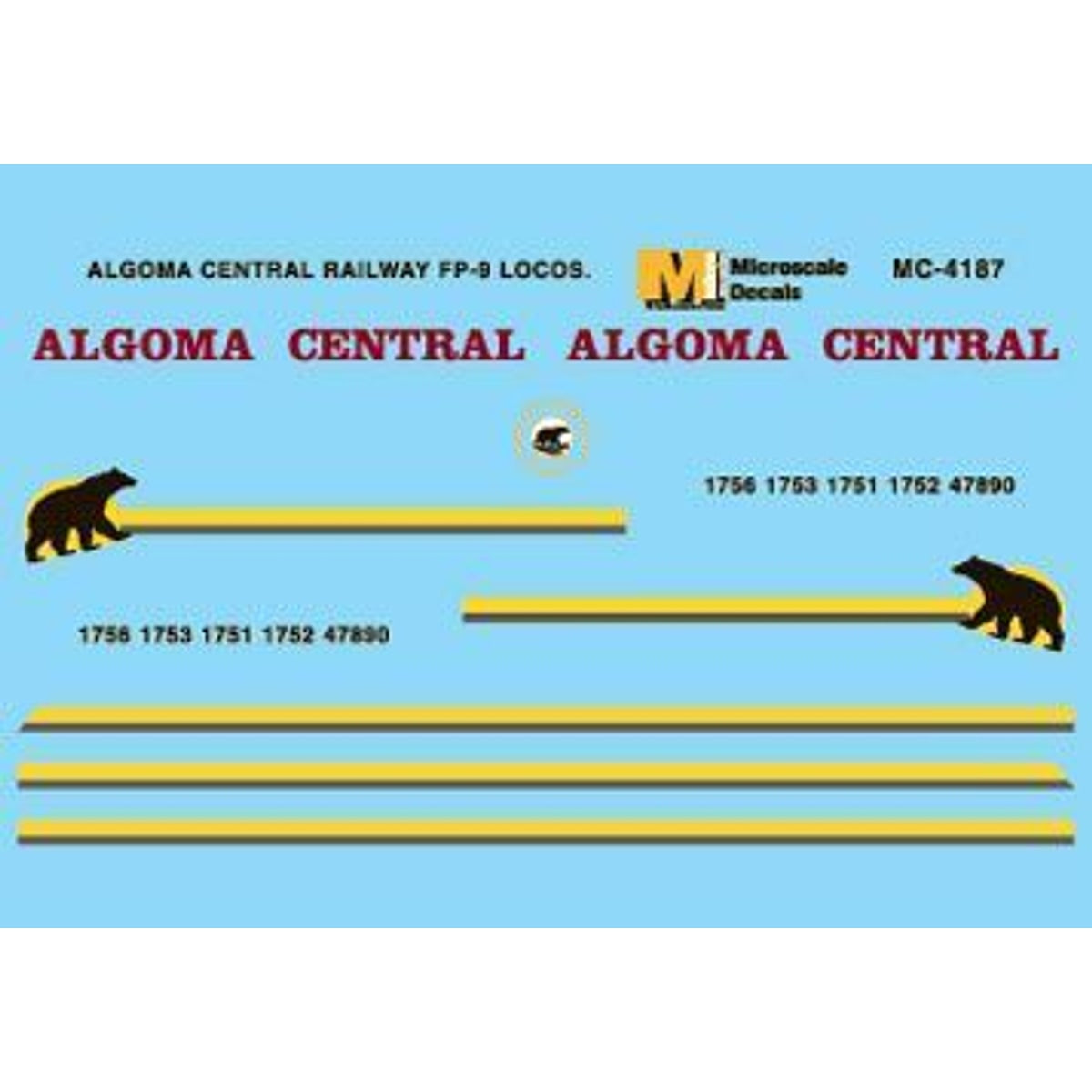 Algoma Central - AC -- Mini-Cal EMD FP9 Tourist Train Diesels
