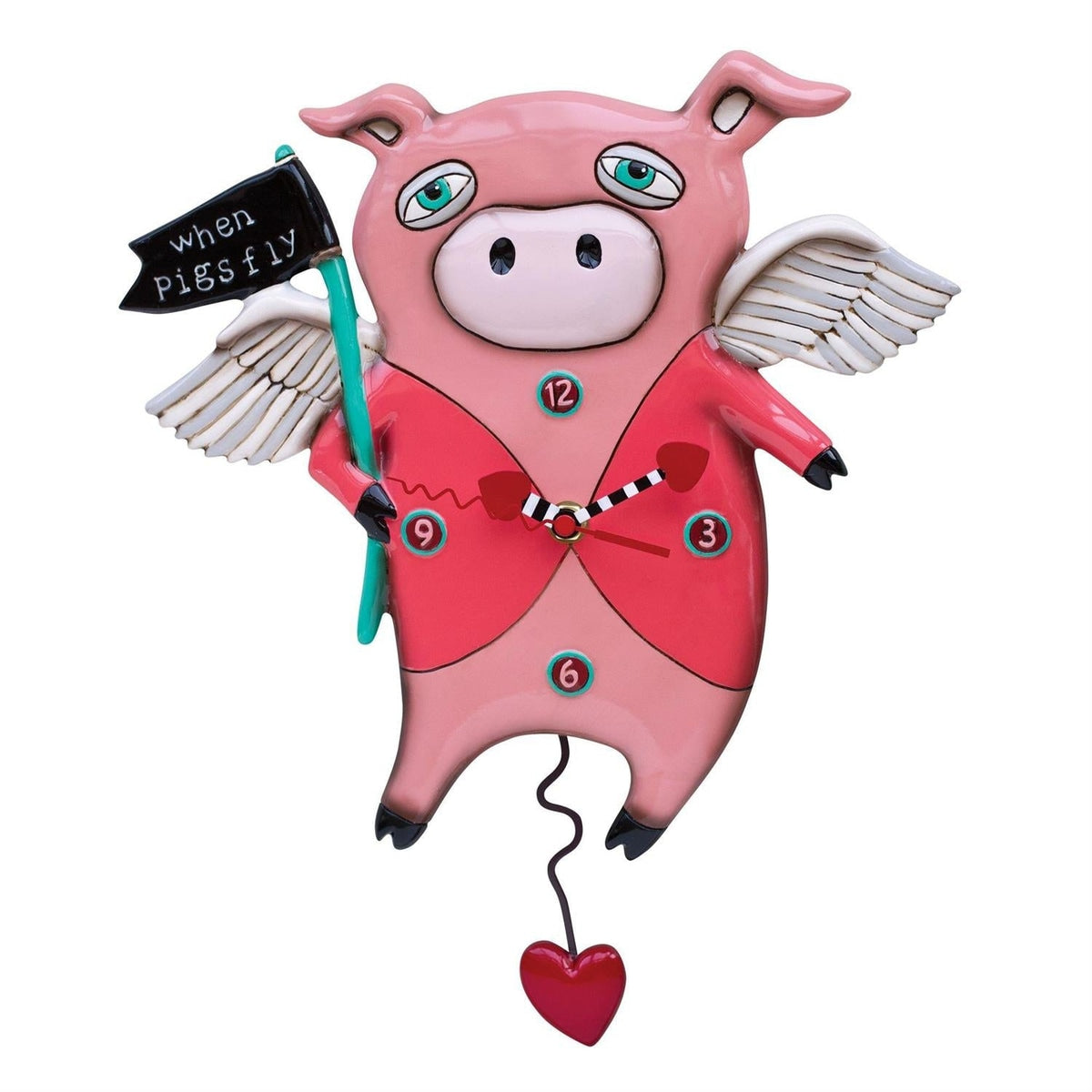 Allen Designs When Pigs Fly Clock
