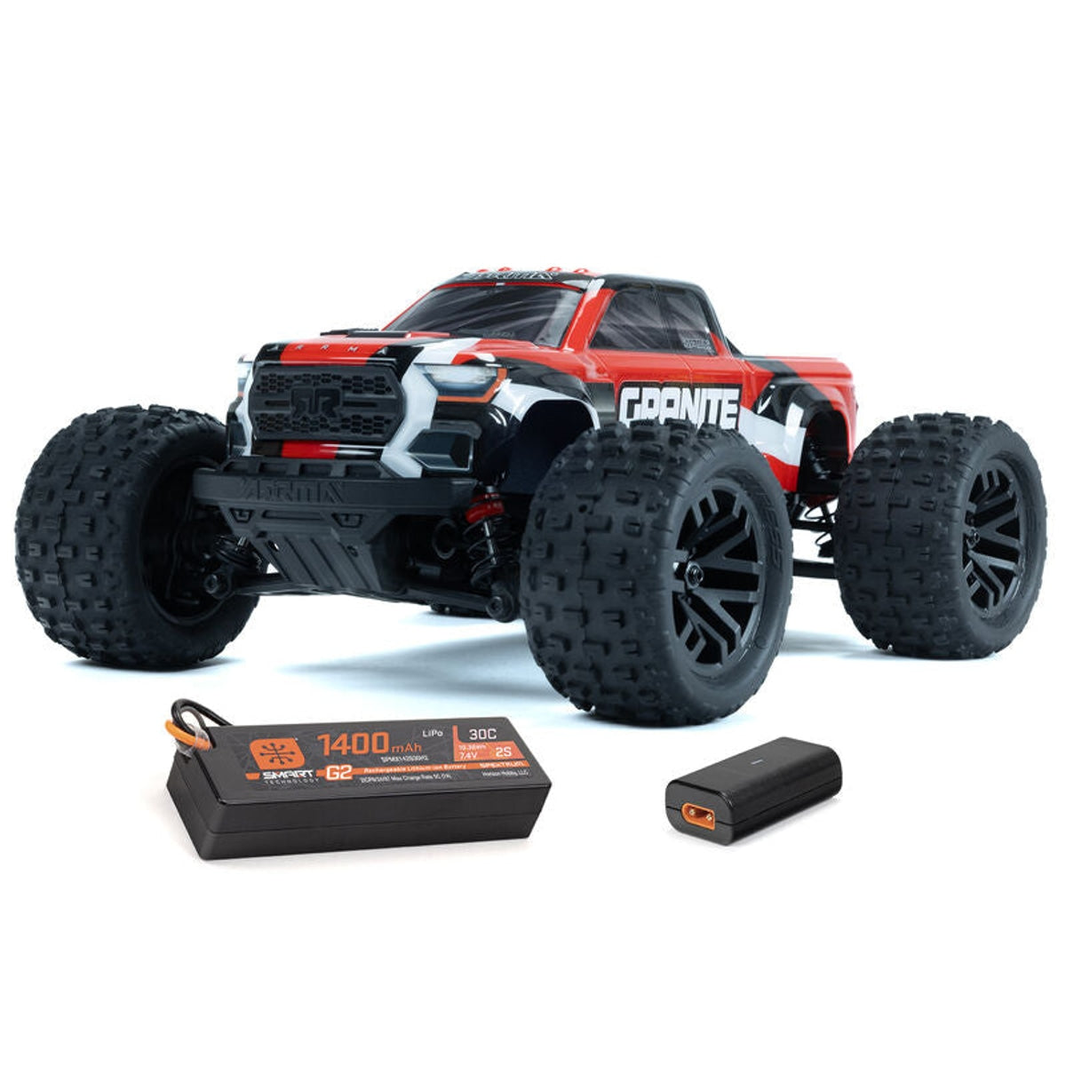ARRMA 1/18 GRANITE GROM 4X4 RTR Brushed Monster Truck (Battery & Charger Included) - Red