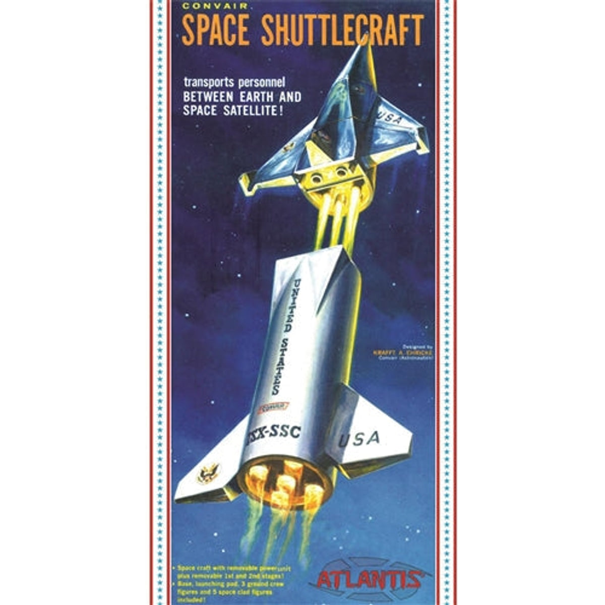 Atlantis H1828 Convair Shuttlecraft with Free FlexiFile 1/150 Plastic Model Kit NIB