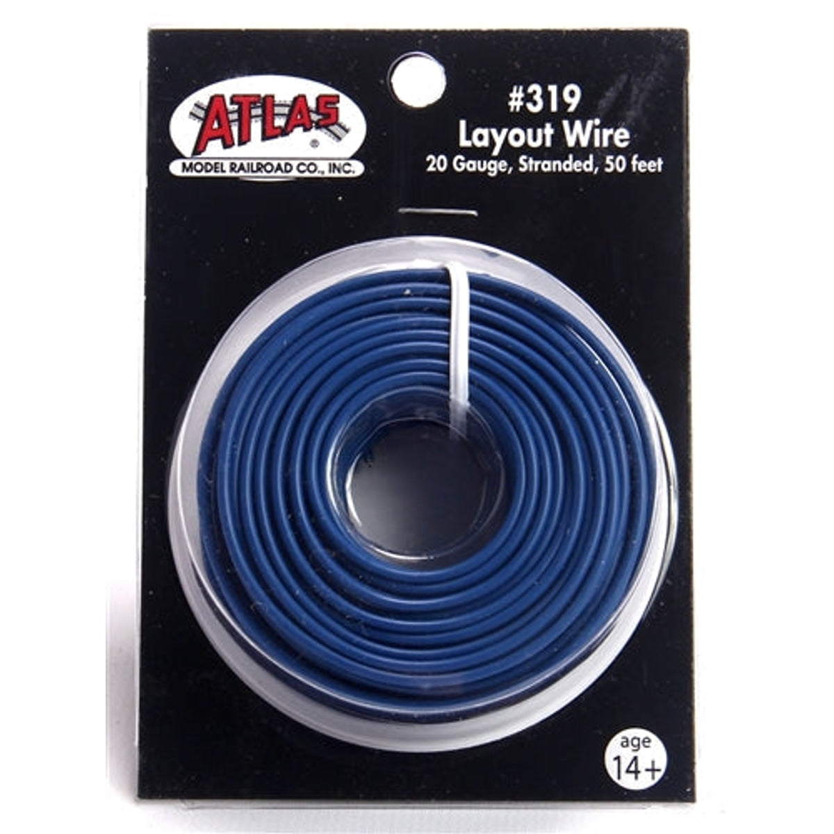 Atlas 319 Layout Wire 20 Gauge Stranded 50' (15.2m) Blue NIB
