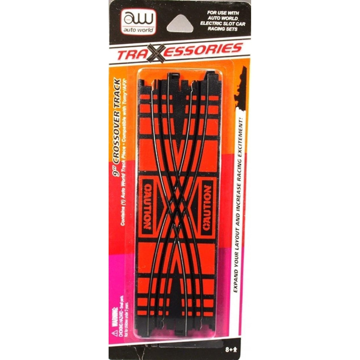 Auto World Slot 9" Crossover Track 2Pc Crd
