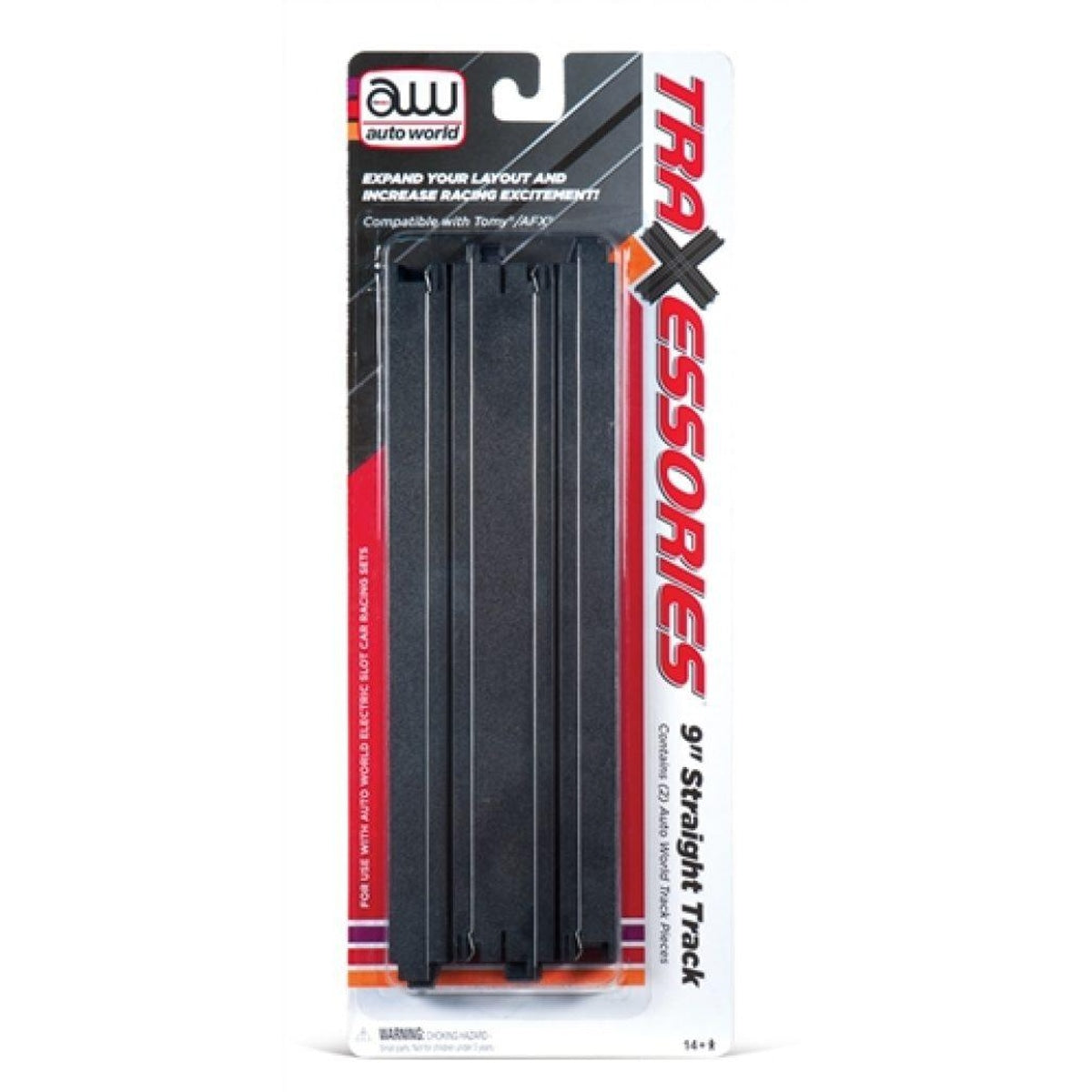 Auto World Slot 9" Straight Track - 2 Pack