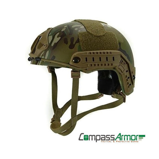 FAST BALLISTIC HIGH CUT HELMET ANTI-BULLET HELMET NIJ IIIA KEVLAR CORE MULTICAM