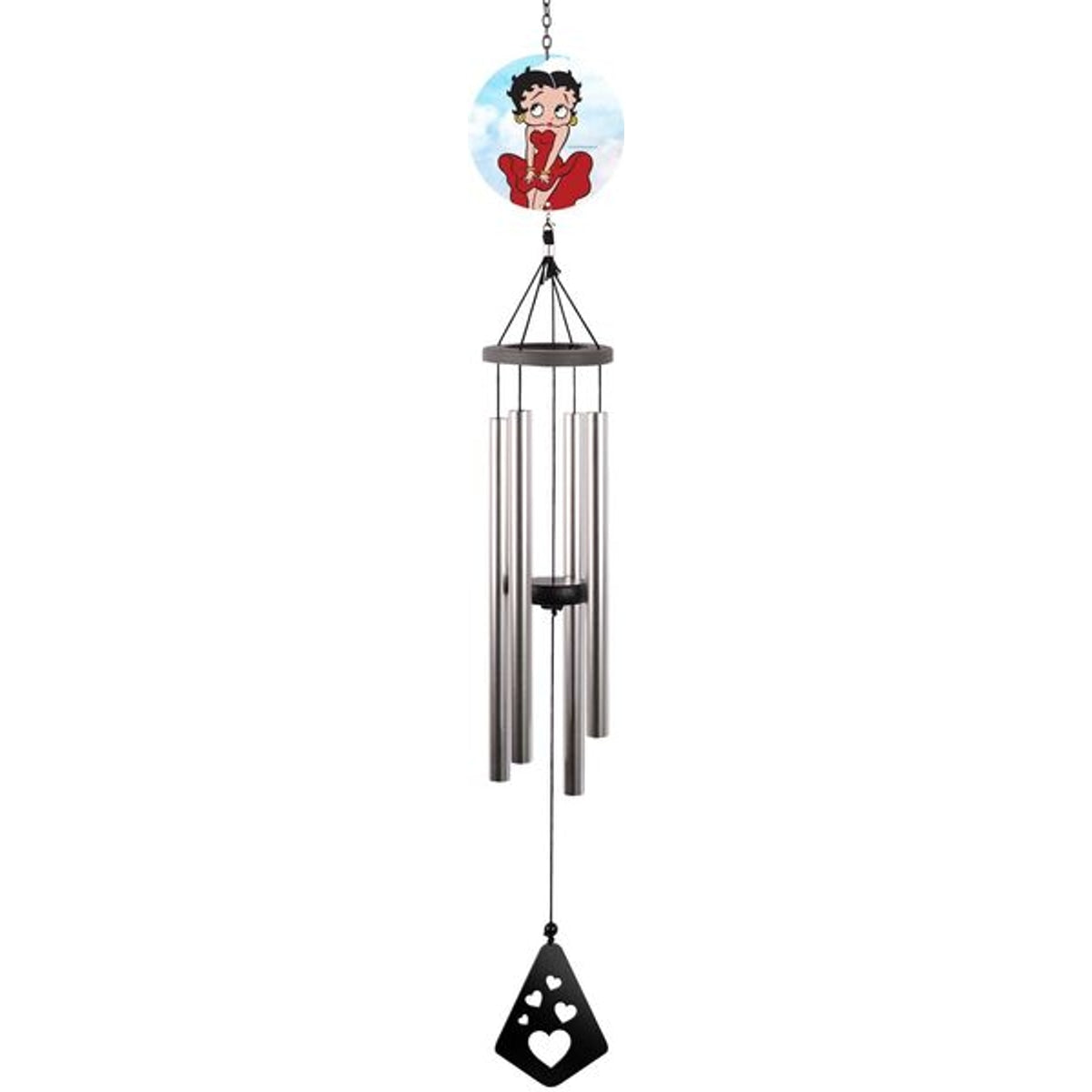 Betty Boop with Hearts Wind Chime