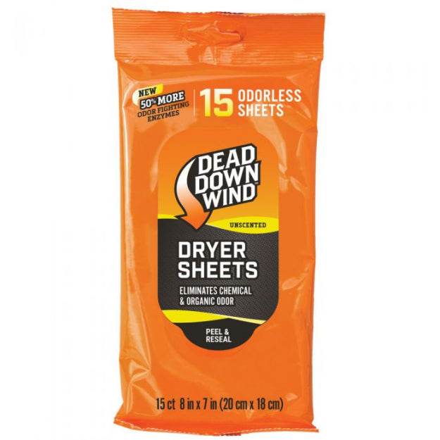 Dead Down Wind Dryer Sheets 15 CT - Uncle Mike's Outdoors and More!