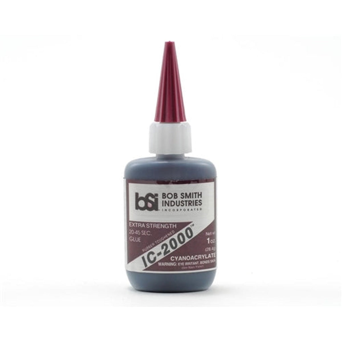 Bob Smith Industries BSI-118 IC-2000 Tire Glue Extra Strength 20-45 Sec. Cyanoacrylate CA Glue 1 oz. (28.4 g) NIB