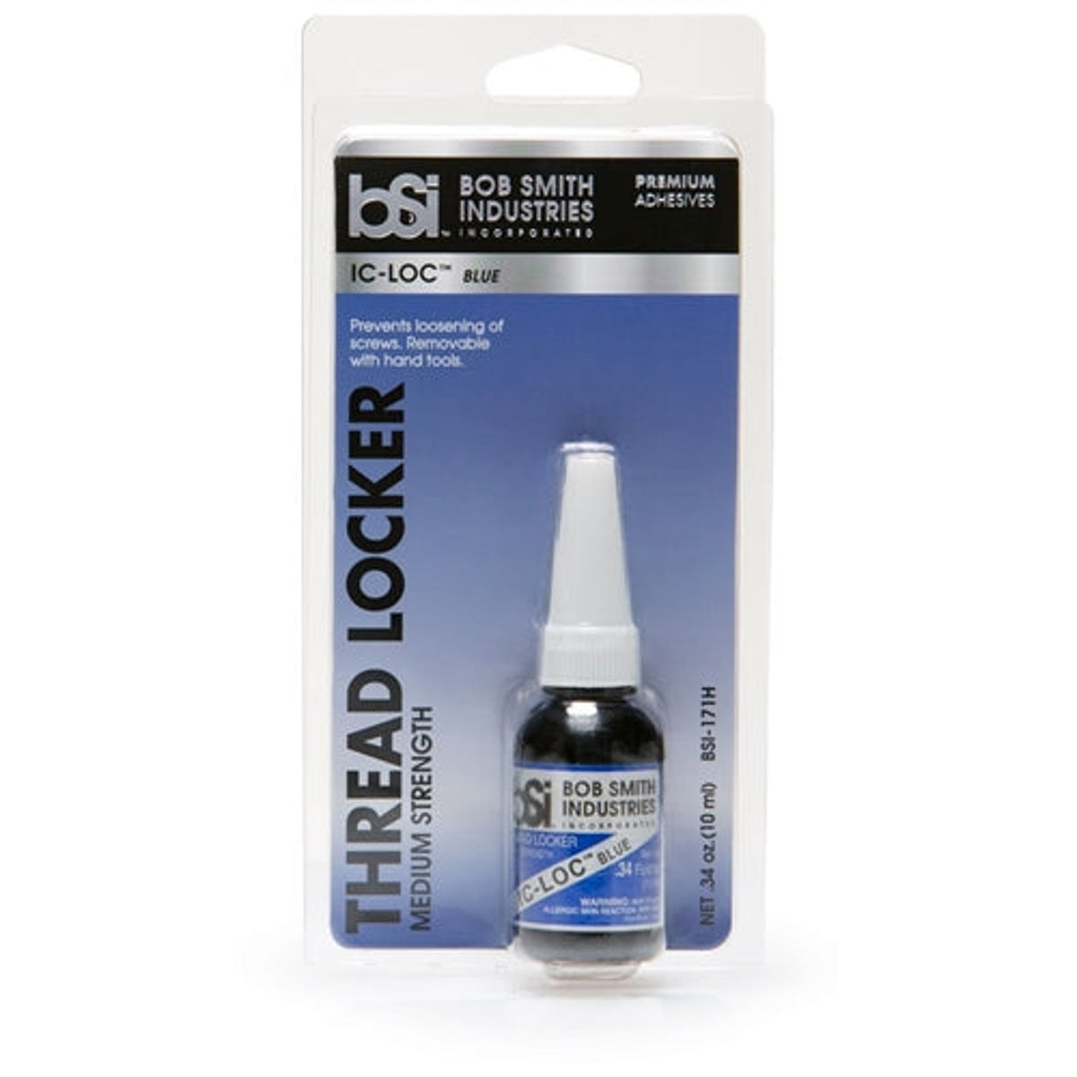 Bob Smith Industries BSI-171H Blue IC-LOC Medium Strength Thread Locker .34 Fl. oz (10 ml) NIB