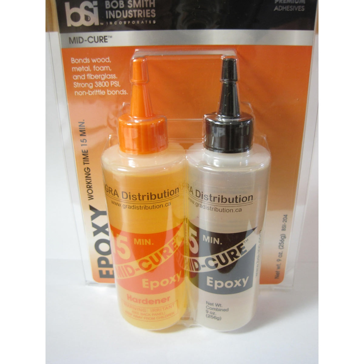 Bob Smith Industries BSI-204 Mid-Cure 15 Minute Epoxy 9 oz combined net wt. (256 g) NIB