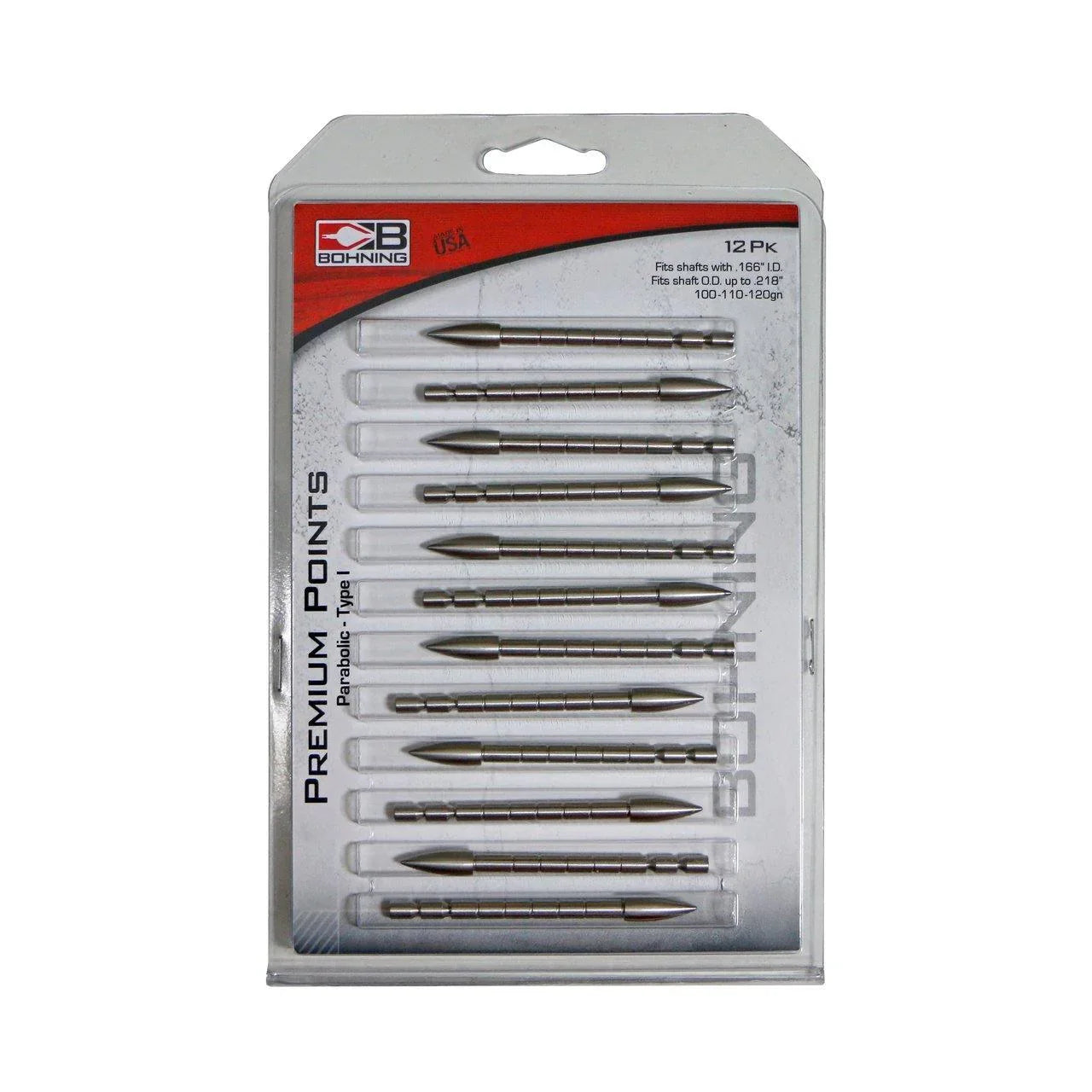 Bohning Archery Parabolic Break-off Bullet Points ID .166" - 12 Pack