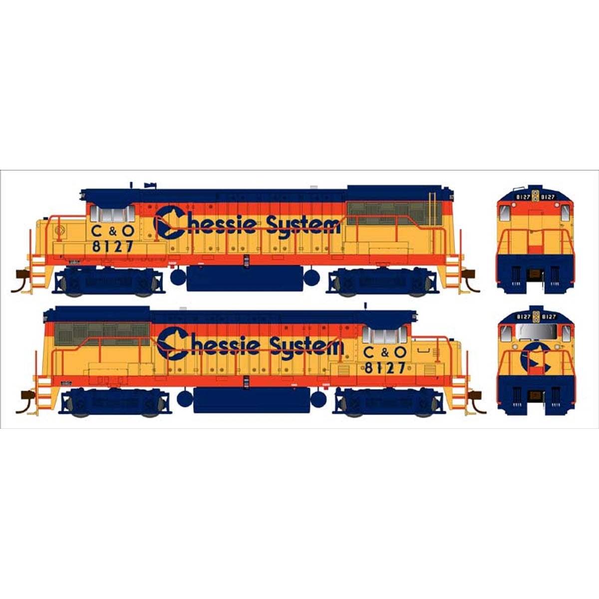 Bowser 25140 HO GE U25B, ESU LokSound, Chessie C&O #8127