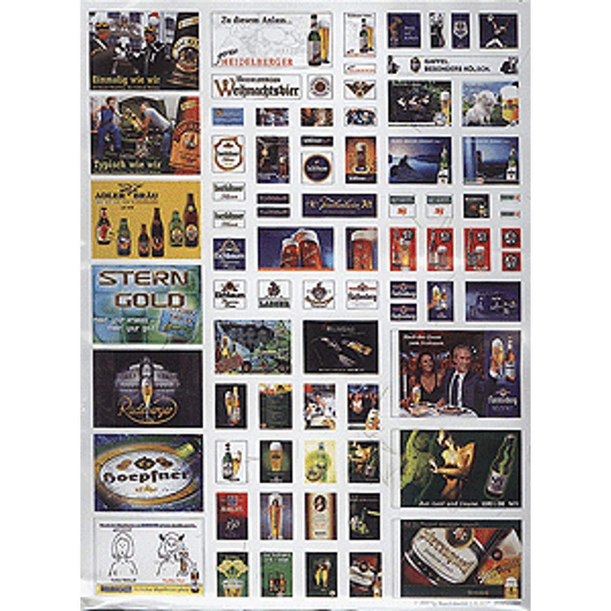 Busch HO Brewery Advertising Sign Set Pkg of 70