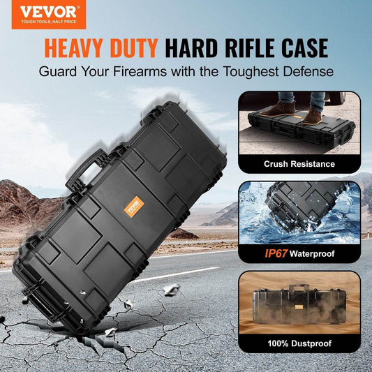 VEVOR Heavy Duty Hard Rifle Case Wheel Tactical Range Case Weapon Care and Accessories