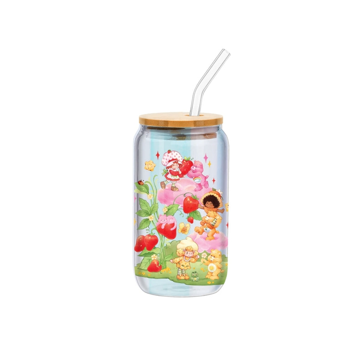 Care Bear/Strawberry Shortcake 16oz Pearlescent Glass Tumbler