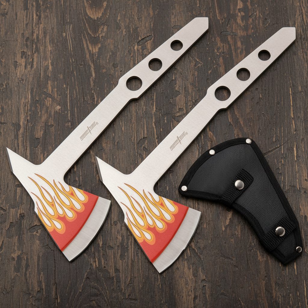 9.5" Perfect Point 2-Piece Throwing Axe Set (PP-120-2FL)