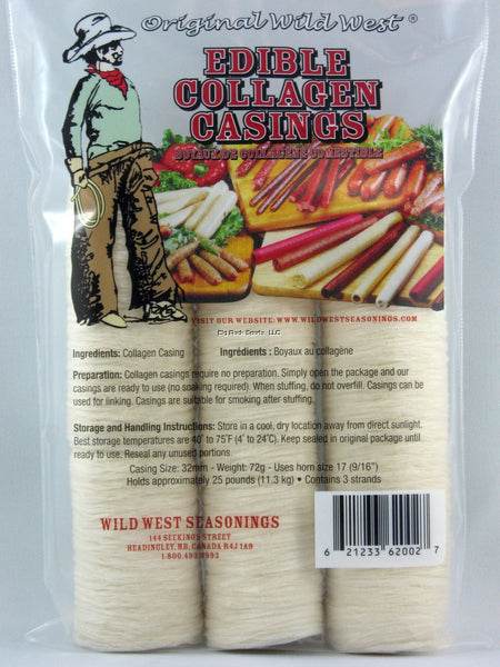 Wild West Collagen Sausage Casings (32 mm) - Uncle Mike's Outdoors and More!