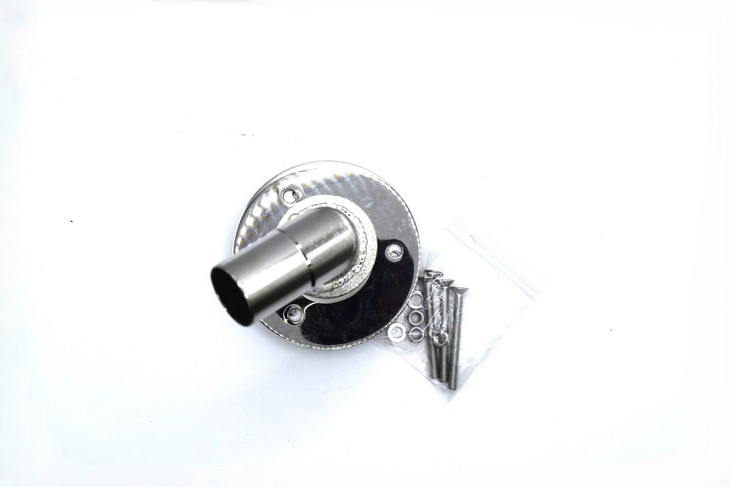 Stainless Steel Thru Hull Fitting, 24 mm, 90° Base, Angled Connector, with Screws