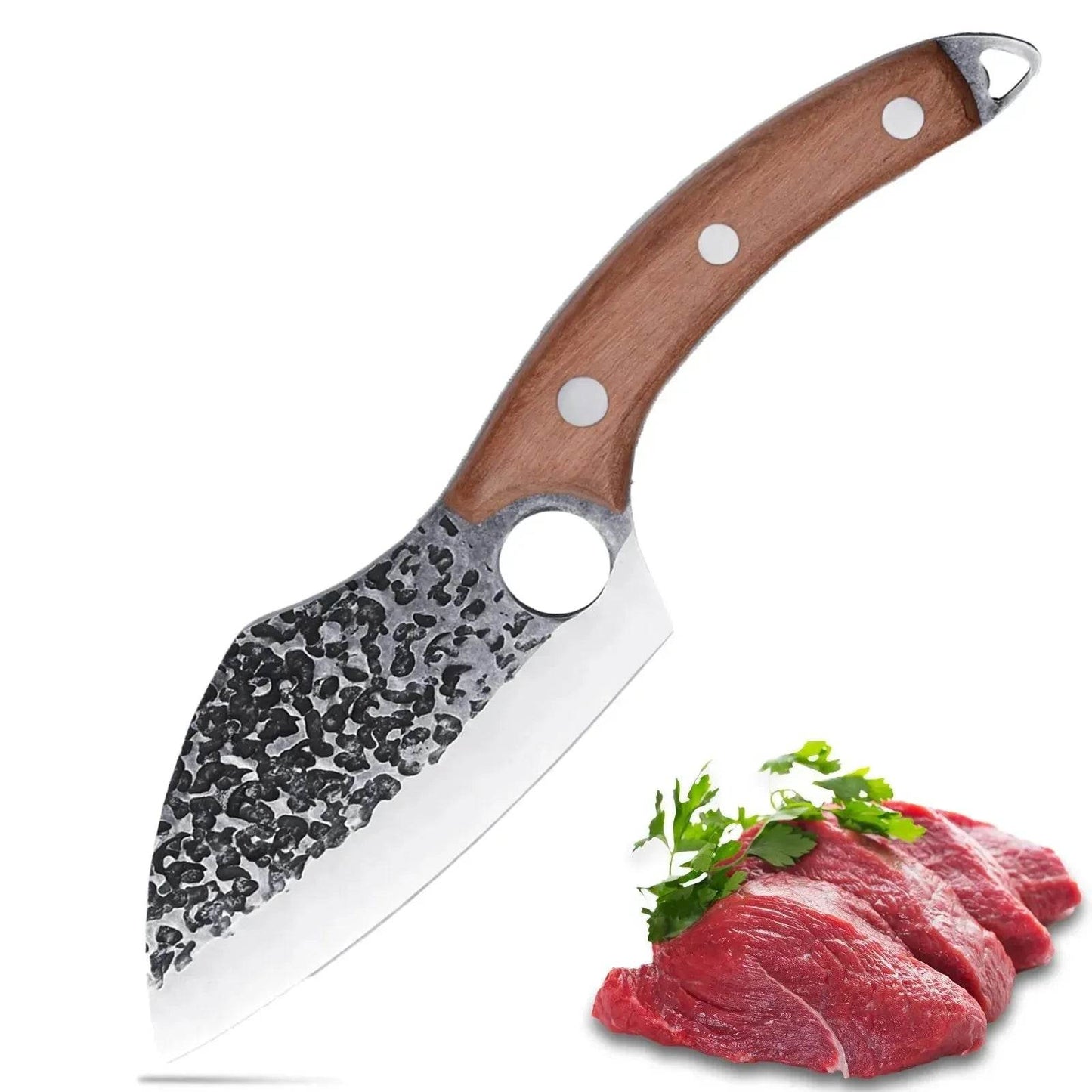 Vikings and Hand Forged Meat Cleaver Professional Chef Knife