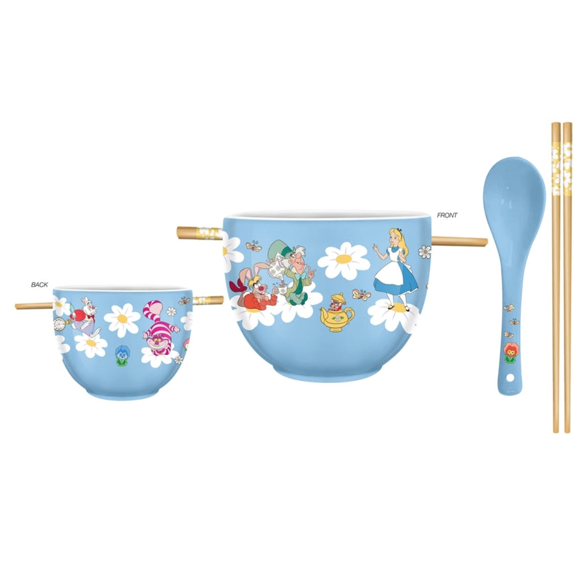 Disney Alice in Wonderland Wildflower 20oz Ceramic Ramen Bowl