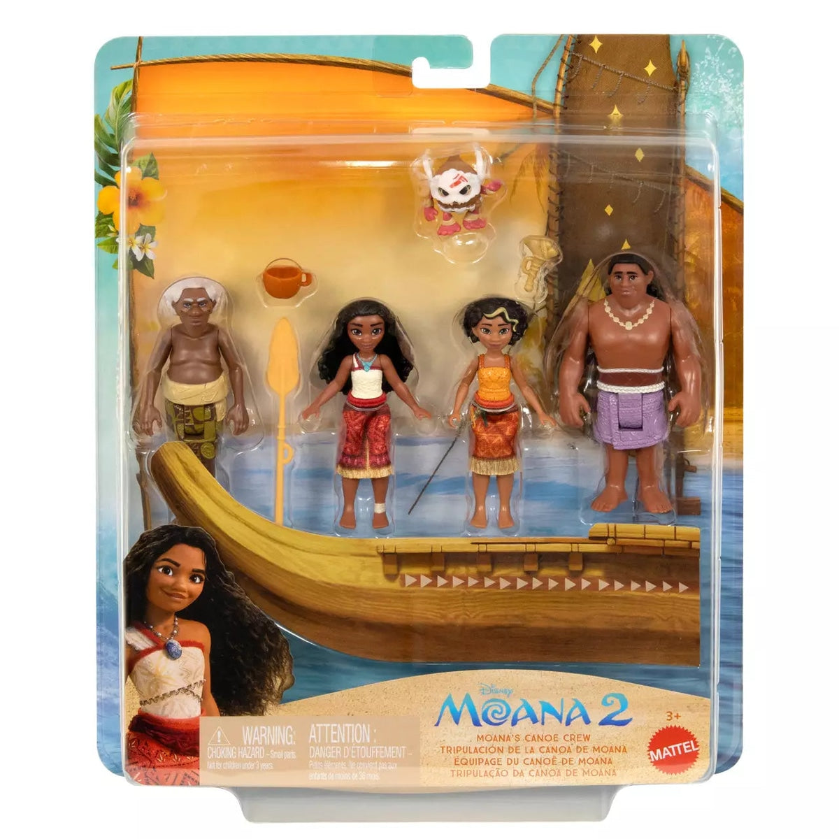 Disney Moana 2 - Moana's Boat Crew Play Set