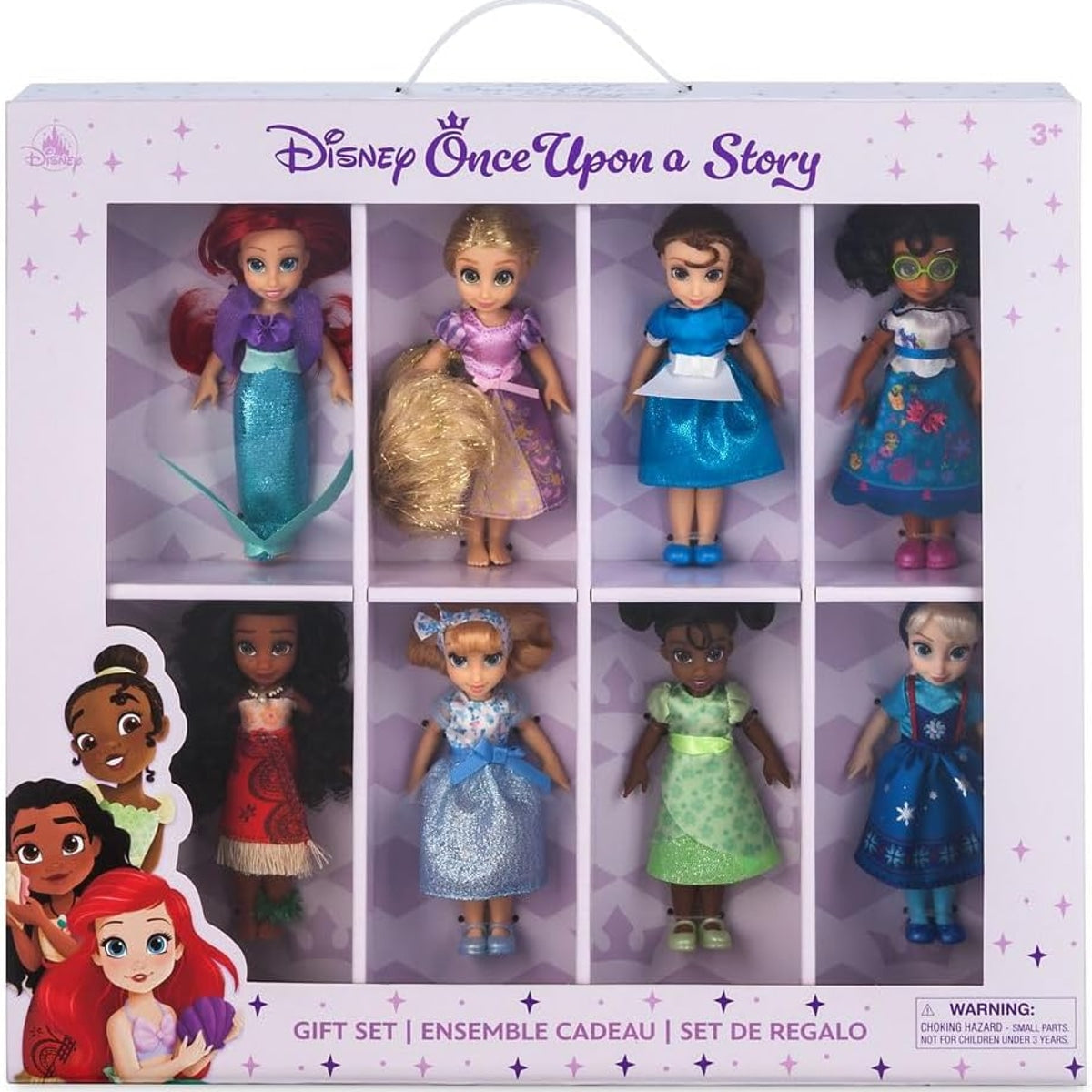 Disney Once Upon a Story Mini Doll (5") 8pc Gift Set
