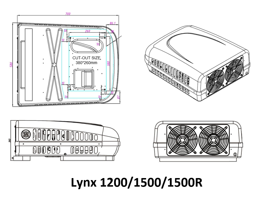 Rooftop AC/Heater Kit, 6000 BTU, 24V