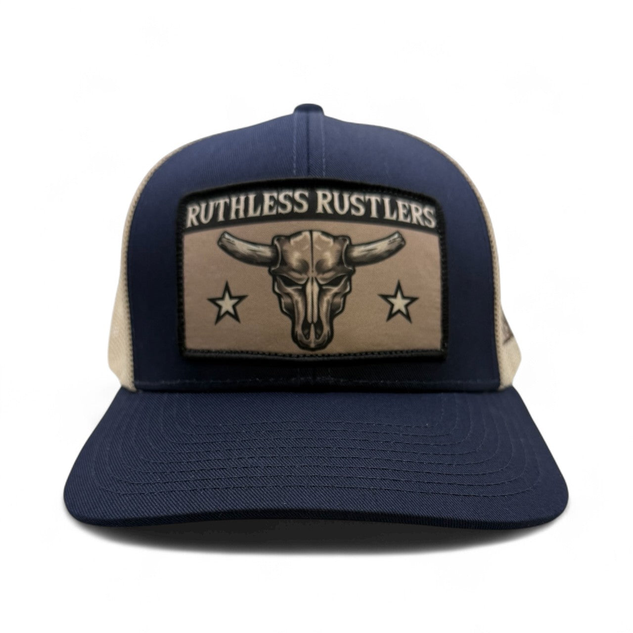 Ruthless Rustlers Maverick Trucker Cap | Navy/Stone