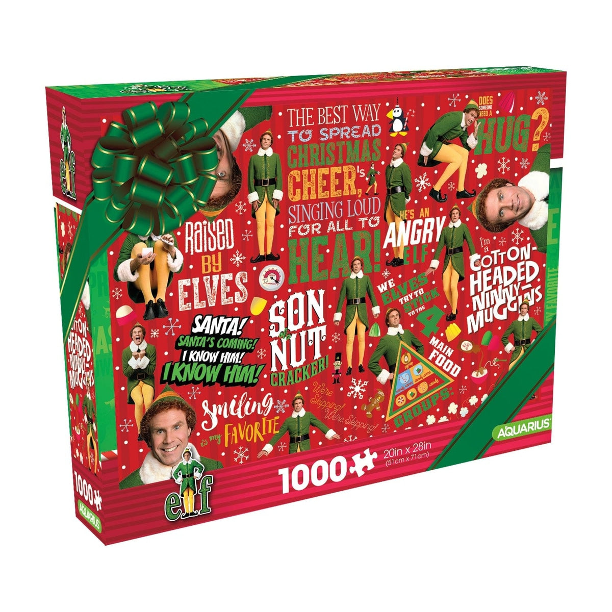Elf Wrapping Paper 1000 Piece Puzzle