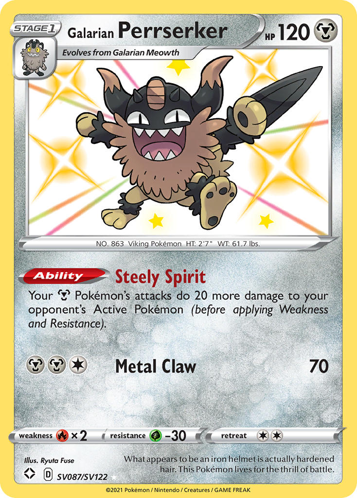 Galarian Perrserker SV087/SV122