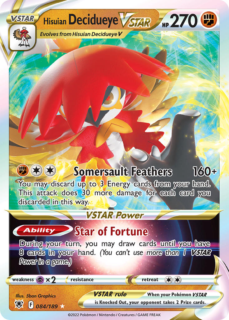 Hisuian Decidueye VSTAR 084/189