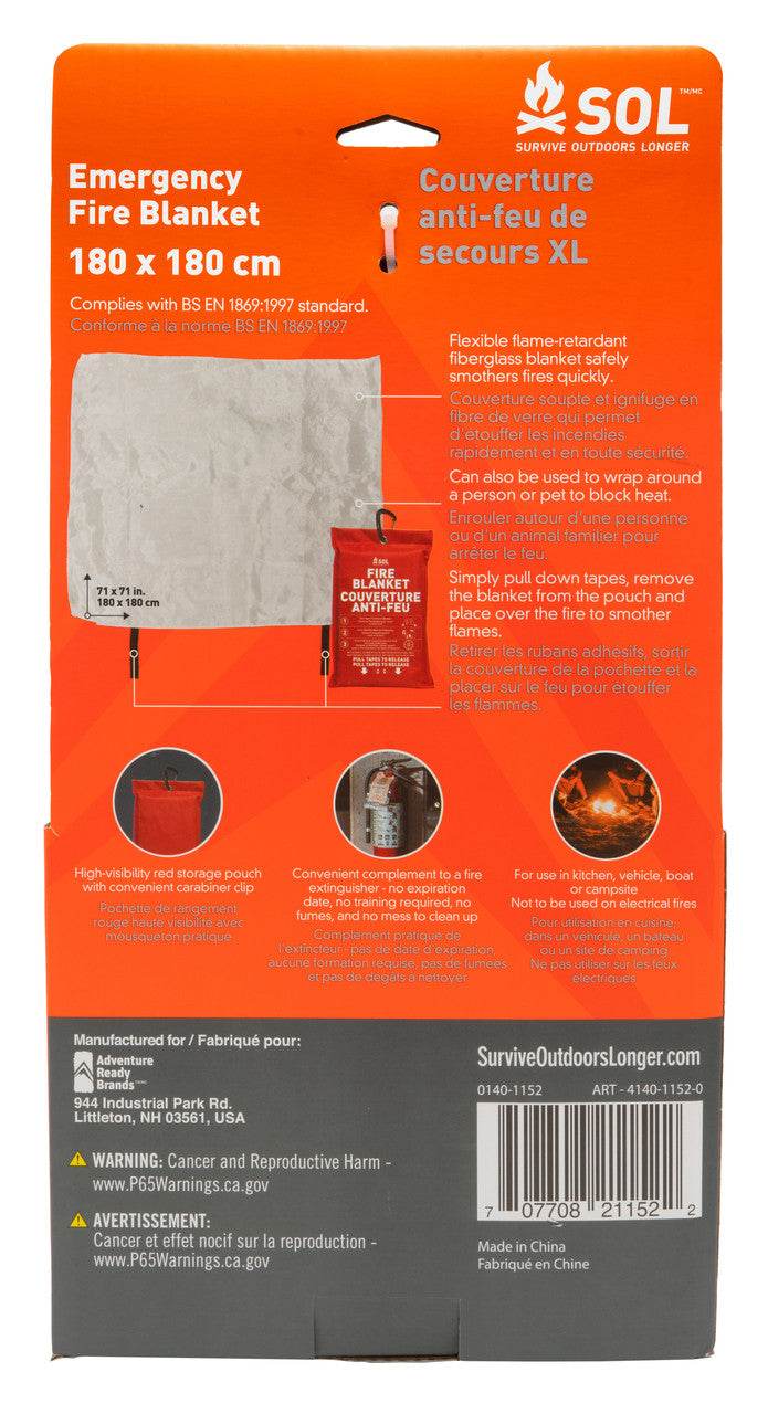 SOL Emergency Fire Blanket XL - Uncle Mike's Outdoors and More!