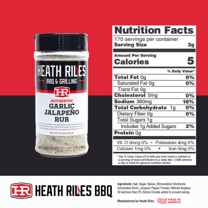 Heath Riles BBQ Authentic Garlic Jalapeño Rub