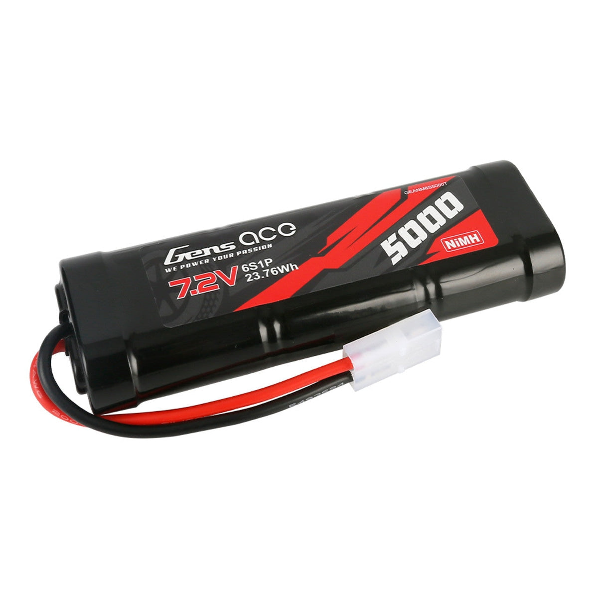 Gens Ace 5000mAh 6 Cell 7.2V Nimh Tamiya Plug Soft Case 142x48.5x25.5mm