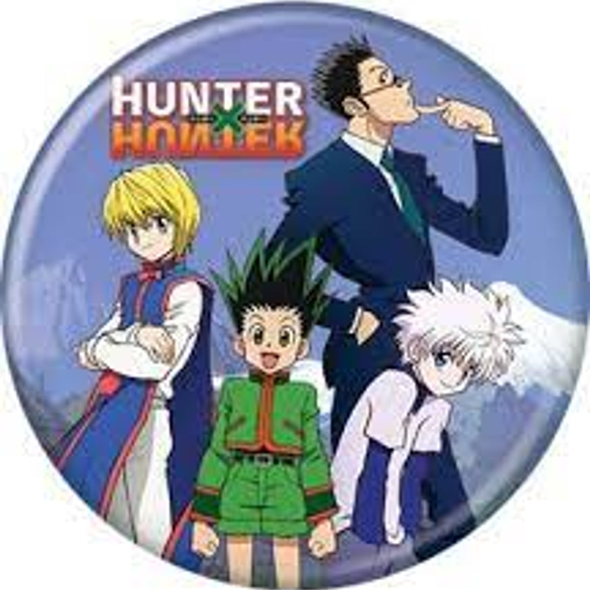Hunter x Hunter Group on Blue Button