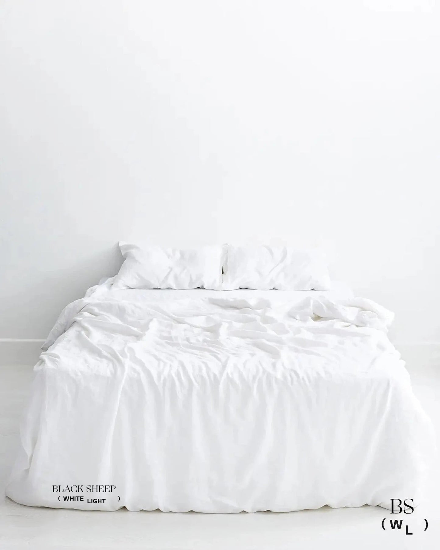White Italian Linen Duvet Set